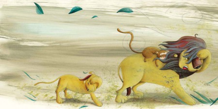 Illustrazione tratta dal libro "Nonno leone" Mondadori 2013 selezionata per l'Annuale illustratori 2014